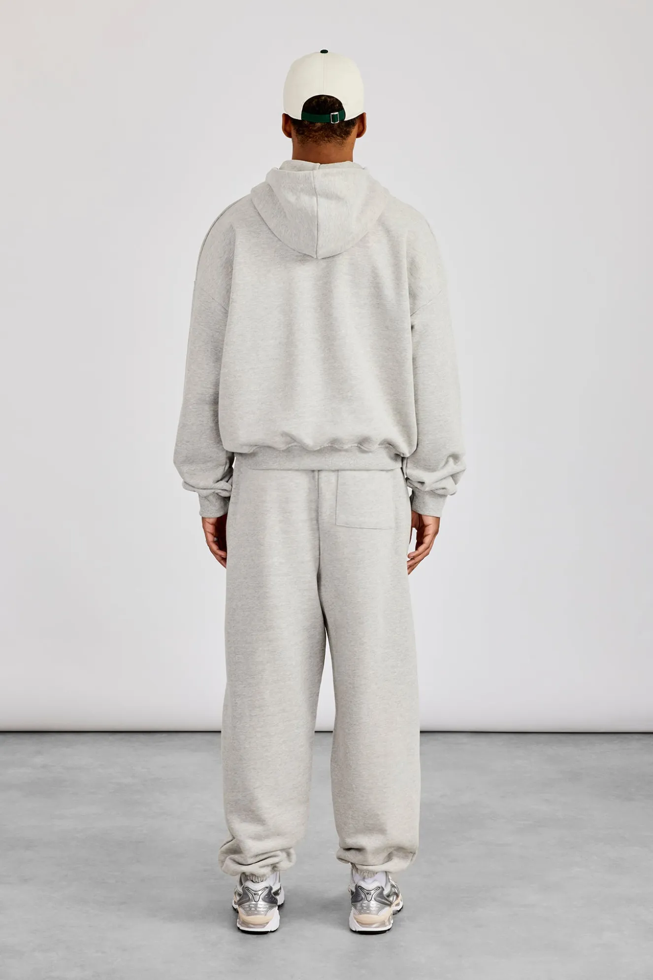 Zip Hoodie & Cuffed Jogger - Grey Marl