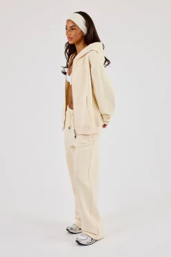 Zip Through Hooded Tracksuit - Butter Yellow