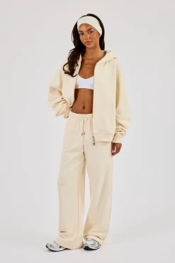 Zip Through Hooded Tracksuit - Butter Yellow