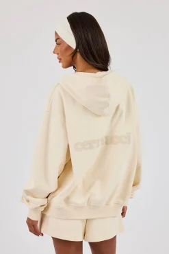 Zip Through Hoodie - Butter Yellow